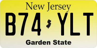 NJ license plate B74YLT