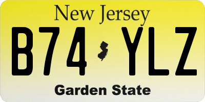 NJ license plate B74YLZ
