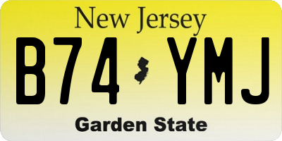 NJ license plate B74YMJ