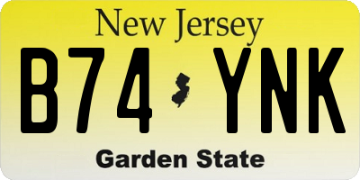 NJ license plate B74YNK