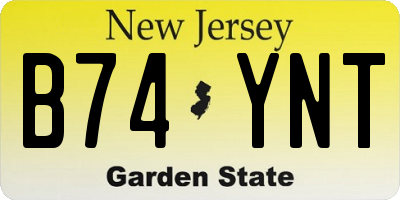 NJ license plate B74YNT
