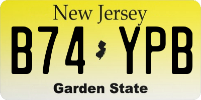 NJ license plate B74YPB