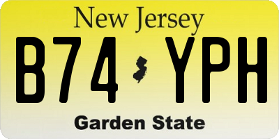 NJ license plate B74YPH