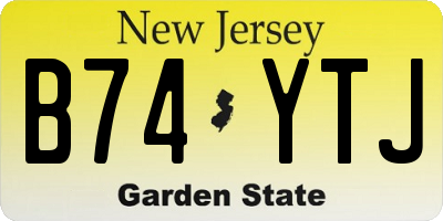 NJ license plate B74YTJ