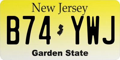 NJ license plate B74YWJ