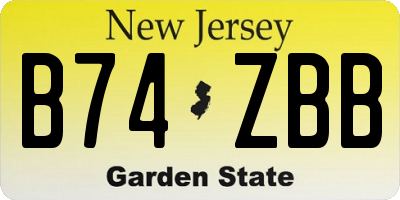NJ license plate B74ZBB
