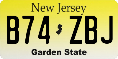 NJ license plate B74ZBJ