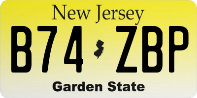 NJ license plate B74ZBP