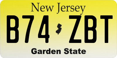 NJ license plate B74ZBT