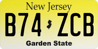 NJ license plate B74ZCB