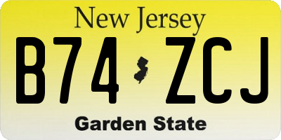 NJ license plate B74ZCJ