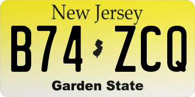 NJ license plate B74ZCQ
