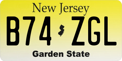 NJ license plate B74ZGL