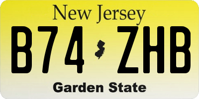 NJ license plate B74ZHB