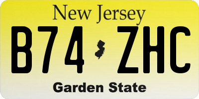NJ license plate B74ZHC