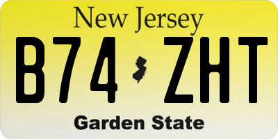 NJ license plate B74ZHT