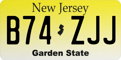 NJ license plate B74ZJJ