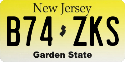 NJ license plate B74ZKS