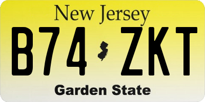 NJ license plate B74ZKT