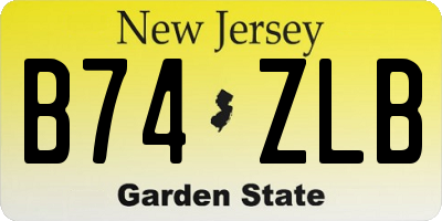 NJ license plate B74ZLB