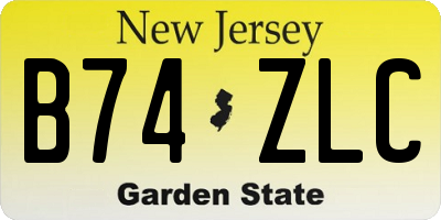 NJ license plate B74ZLC