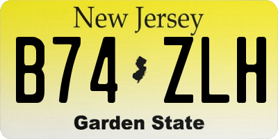 NJ license plate B74ZLH