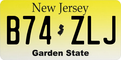 NJ license plate B74ZLJ