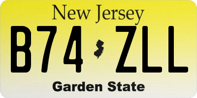 NJ license plate B74ZLL