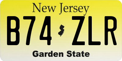 NJ license plate B74ZLR