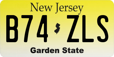 NJ license plate B74ZLS