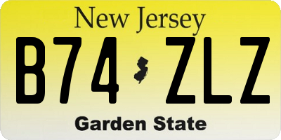 NJ license plate B74ZLZ