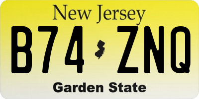 NJ license plate B74ZNQ