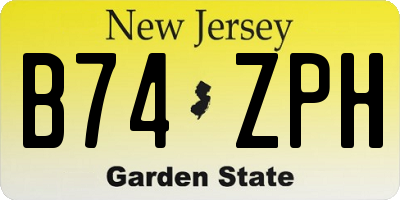 NJ license plate B74ZPH