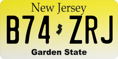 NJ license plate B74ZRJ