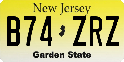 NJ license plate B74ZRZ