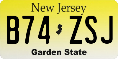 NJ license plate B74ZSJ