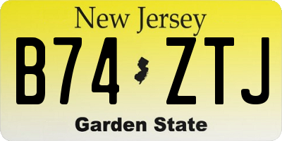 NJ license plate B74ZTJ