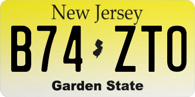 NJ license plate B74ZTO