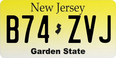 NJ license plate B74ZVJ