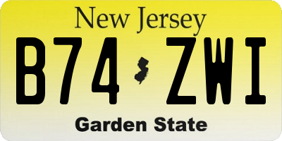 NJ license plate B74ZWI