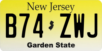 NJ license plate B74ZWJ