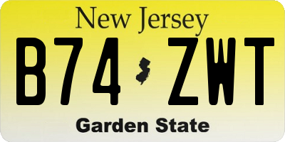 NJ license plate B74ZWT