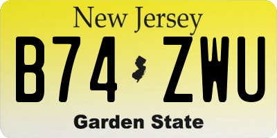 NJ license plate B74ZWU