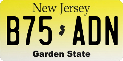 NJ license plate B75ADN