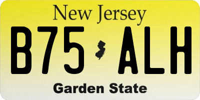 NJ license plate B75ALH