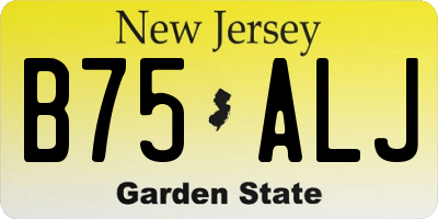 NJ license plate B75ALJ