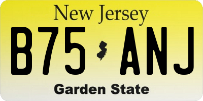 NJ license plate B75ANJ