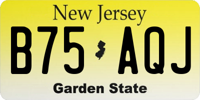 NJ license plate B75AQJ