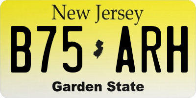 NJ license plate B75ARH