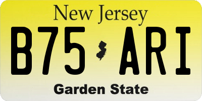 NJ license plate B75ARI